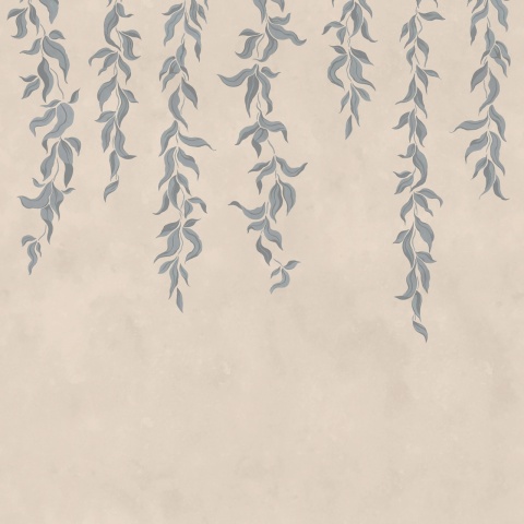 Fototapet, Hanging Leaves, Blue, Rebel Walls - Img 2