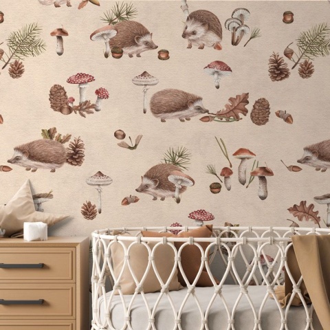 Fototapet Happy Hedgehog - Beige, Kikki Belle - Img 5