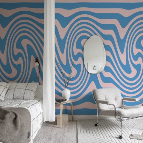 Fototapet, Happy Wobbly, Pink &amp; Blue, Rebel Walls - Img 6
