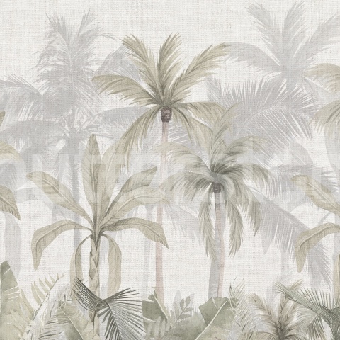Fototapet, Jungle Canvas, Soft Green, Rebel Walls - Img 2