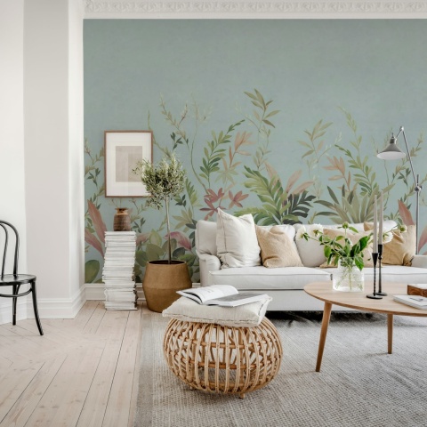 Fototapet, Jungle Meadow, Blue, Rebel Walls
