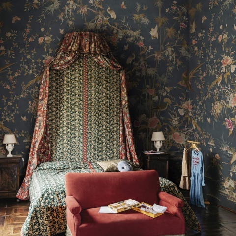 Fototapet lavabil, Chinoiserie Garden, Dark Blue, Sandberg - Img 4