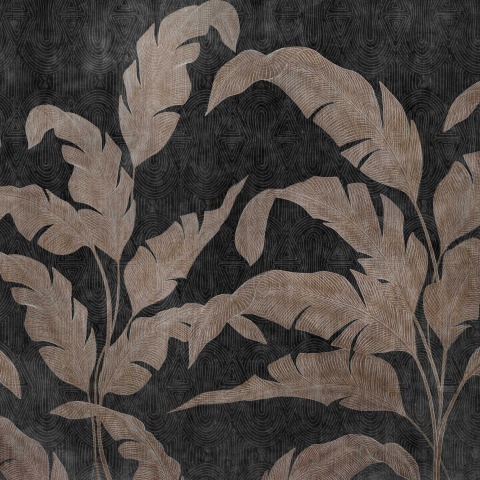 Fototapet Leaves Shadow, Silver, Coordonne - Img 2