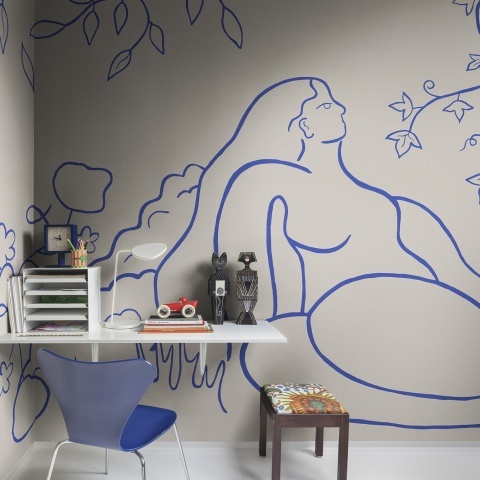Fototapet, Lush Lines, Light Blue, Rebel Walls - Img 3