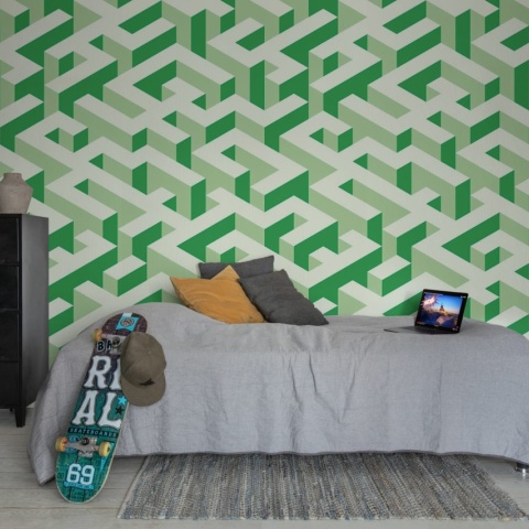 Fototapet, Mace Game, Green, Rebel Walls