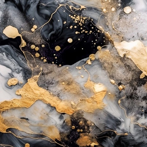 Fototapet, Marble Stream, Black, Rebel Walls - Img 2