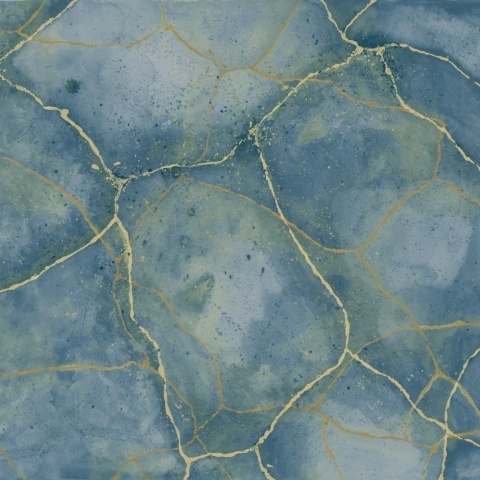 Fototapet, Marble Watercolor, Blue, Rebel Walls - Img 2