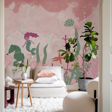 Fototapet, Mermaid World, Pink, Rebel Walls - Img 3