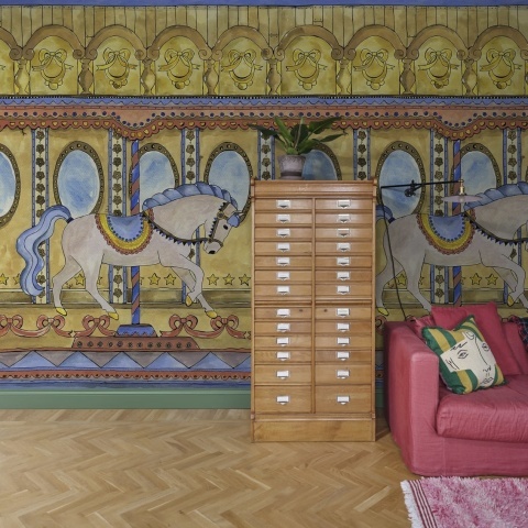 Fototapet, Merry Go Around, Yellow, Rebel Walls - Img 3