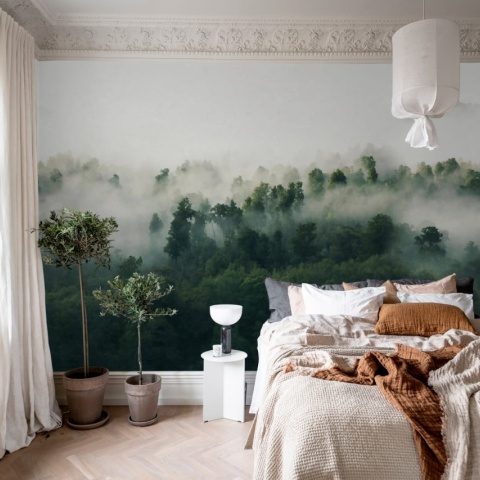 Fototapet, Misty Woodland, Green, Rebel Walls - Img 4