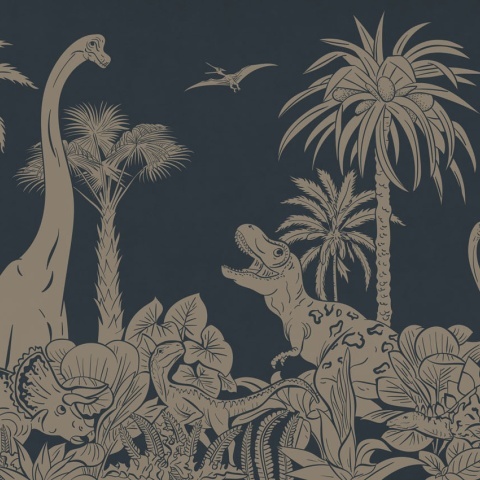 Fototapet Monochrome Dino - Blue Vintage, Kikki Belle - Img 2