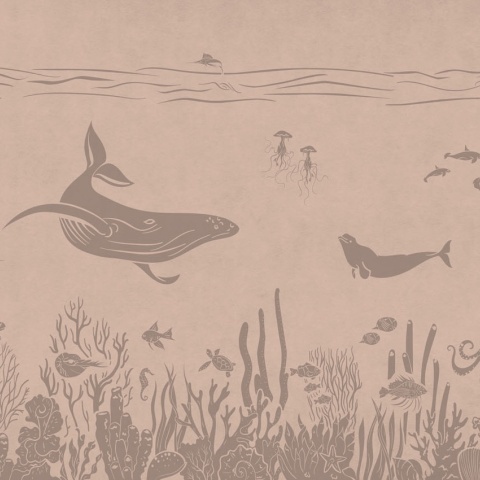 Fototapet Monochrome Sea - Pink Vintage, Kikki Belle - Img 2