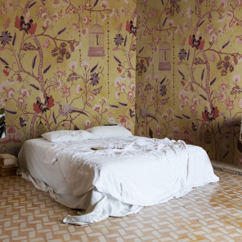 Fototapet, Mystic Garden, Yellow, Rebel Walls