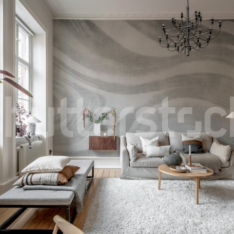 Fototapet, Ocean Lines, Gray, Rebel Walls