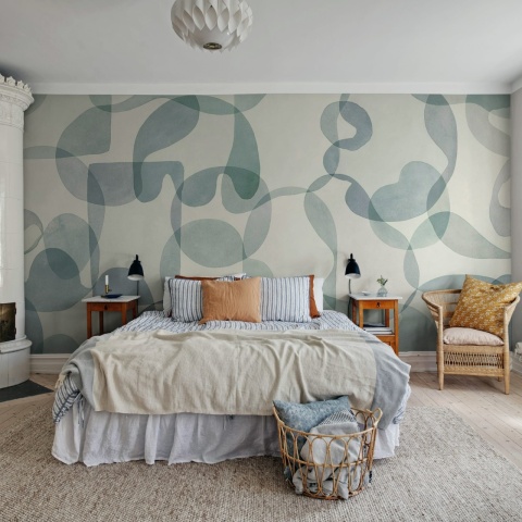 Fototapet, Overlap, Light Blue, Rebel Walls