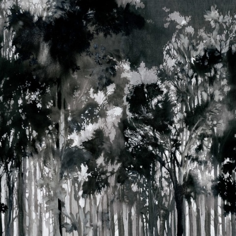Fototapet, Painted Forest, Black, Rebel Walls - Img 2