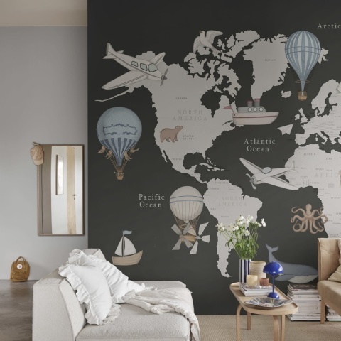 Fototapet, Playful World, Dark Blue, Rebel Walls