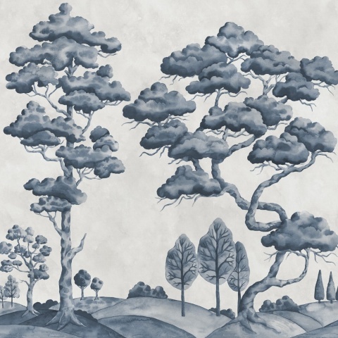 Fototapet, Poetic Trees, Blue, Rebel Walls - Img 2