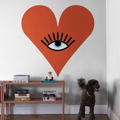 Fototapet, Queen of Hearts, Red, Rebel Walls