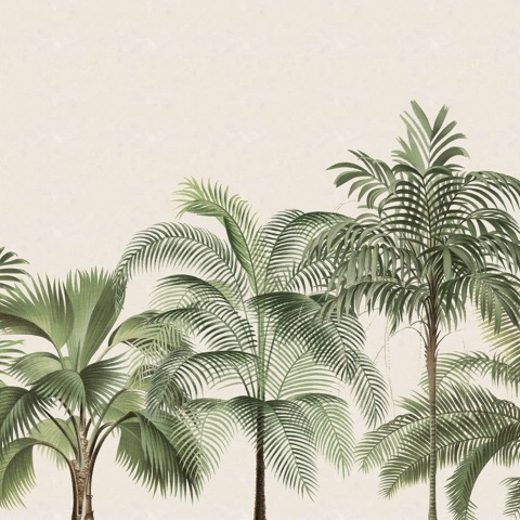 Fototapet, Retro Jungle, Green, Rebel Walls - Img 2