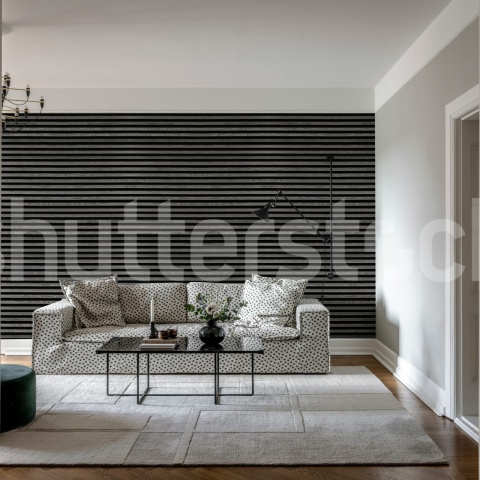 Fototapet, Rib Wood, Horizontal Gray, Rebel Walls