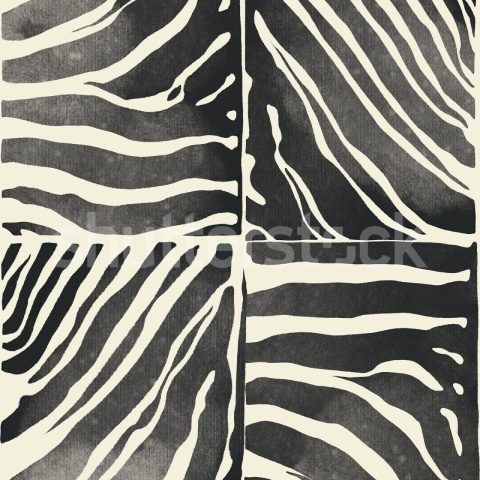 Fototapet, Savanna Stripe, Black &amp; White, Rebel Walls - Img 2