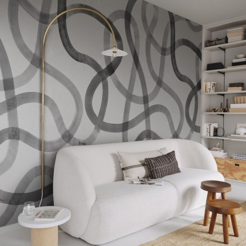 Fototapet, Serpentine, Gray, Rebel Walls