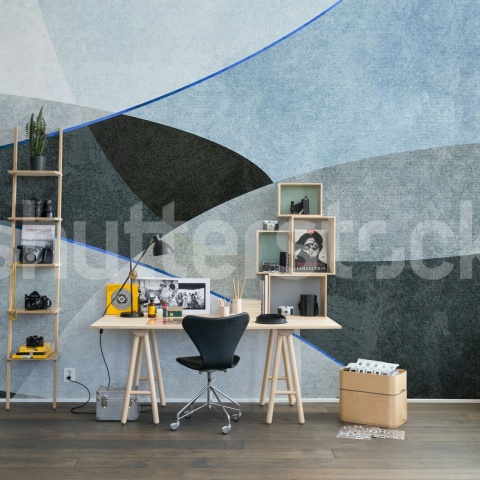 Fototapet, Shapes and Forms, Blue, Rebel Walls - Img 3