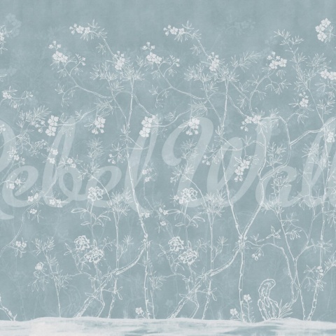 Fototapet, Soft Chinoiserie, Baby Blue, Rebel Walls - Img 2
