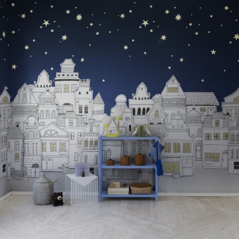 Fototapet, Star Town, Night, Rebel Walls - Img 6