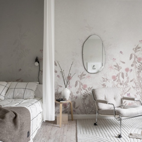Fototapet, Stormy Meadow, Dusty Pink, Rebel Walls - Img 5