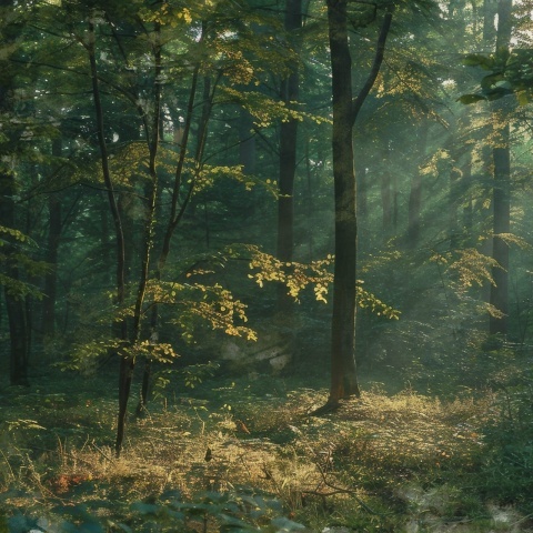 Fototapet, Sunrise Forest, Dawn, Rebel Walls - Img 2