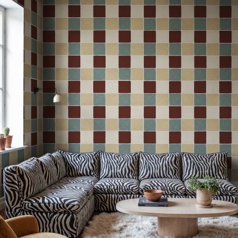 Fototapet, Tile, Brown, Rebel Walls