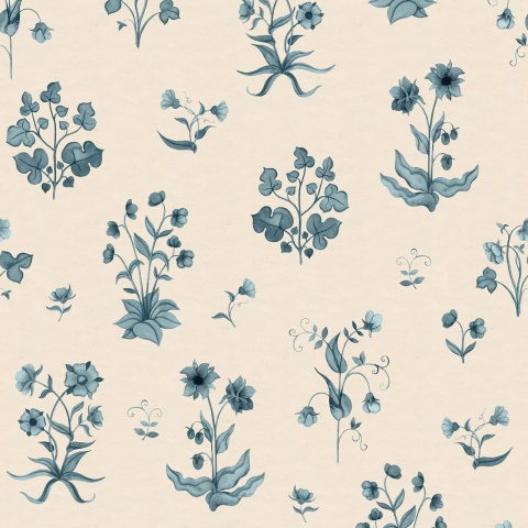 Fototapet, Timeless Flora, Blue, Rebel Walls - Img 2