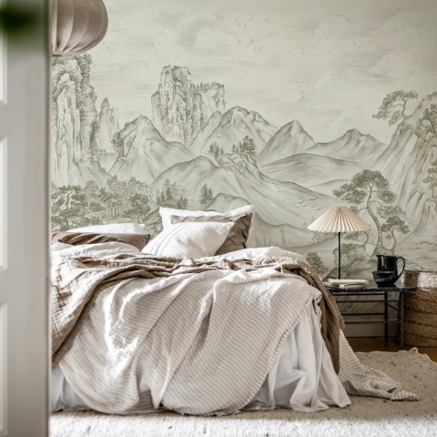 Fototapet, Timeless Pines, Gray, Rebel Walls