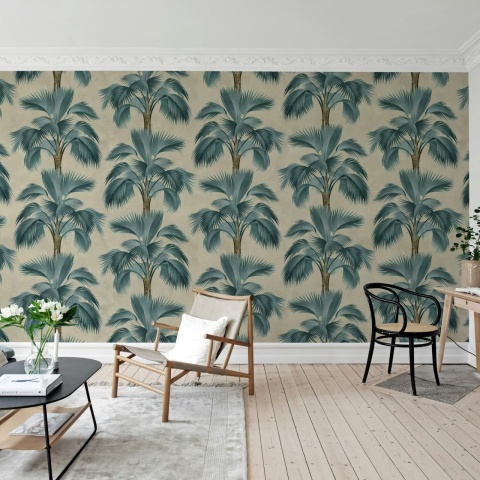 Fototapet, Tropical Rhythm, Blue, Rebel Walls