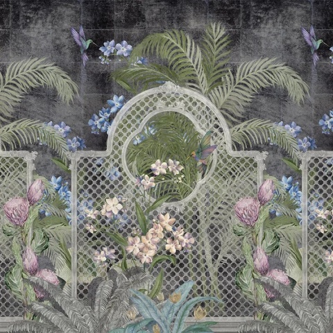 Fototapet Verdant mosaic (dark), VLAdiLA - Img 3