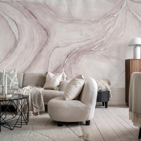 Fototapet, Watercolor Flow, Dusty Pink, Rebel Walls