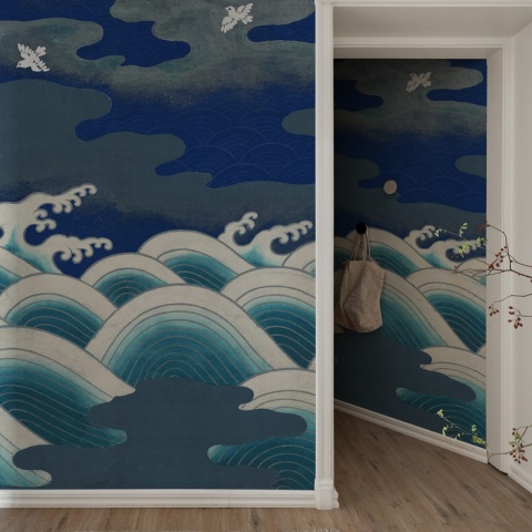 Fototapet, Waves of Happiness, Blue, Rebel Walls - Img 7