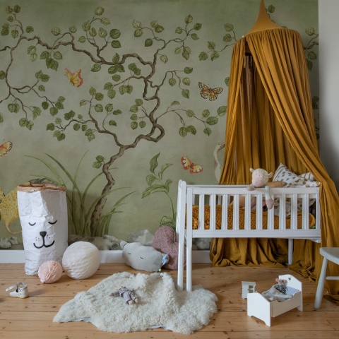 Fototapet, Where Cranes Dream, Green, Rebel Walls - Img 3