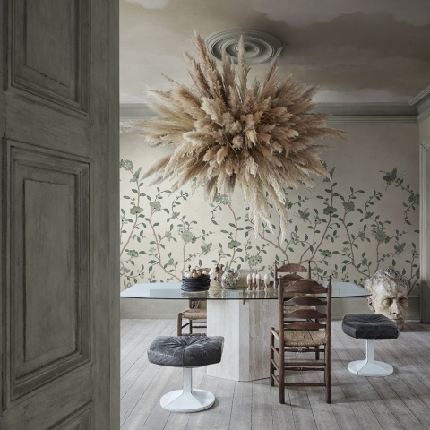 Fototapet, Whispering Petals, Green, Rebel Walls - Img 3