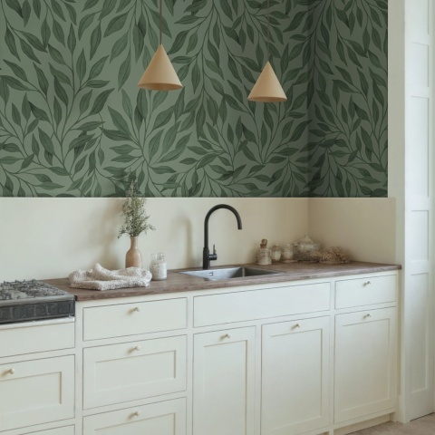 Fototapet, Willow, Dark Green, Rebel Walls - Img 4
