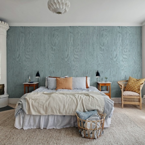 Fototapet, Wood Shades, Blue, Rebel Walls