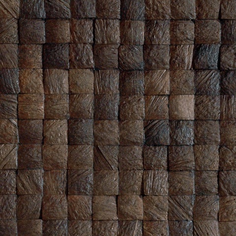 Panou decorativ 3D, Coconut, Mbaru Niang Espresso, 6 placi 42x42cm, 1.05 mp