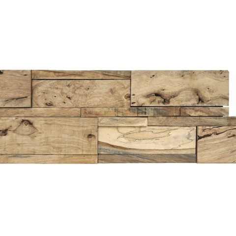 Panou decorativ 3D, Lemn de cauciuc, Lupe Sina, 9 placi 60x20cm, 1 mp - Img 4