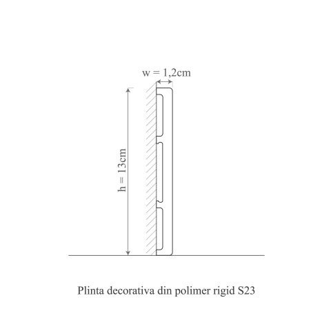Plinta polimer rigid, Manavi, S23-13x1.2x200 cm - Img 2