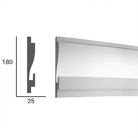 Profil scafa LED KD404 - 18x2.5x115 cm - Img 2