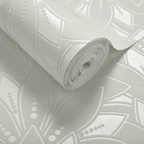 Tapet, Astoria, Ivory Cream Luxury Flock, 1838 Wallcoverings, 5.3mp / rola - Img 2