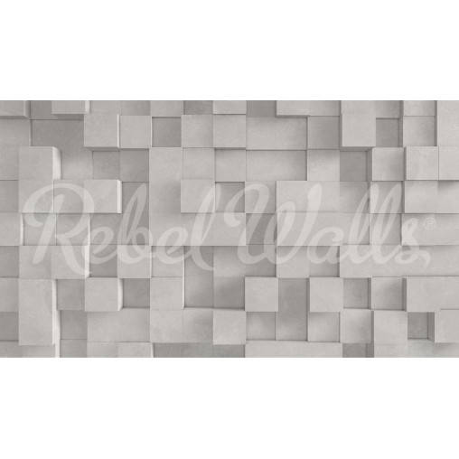 Tapet Boxes, Gray, Rebel Walls - Img 2