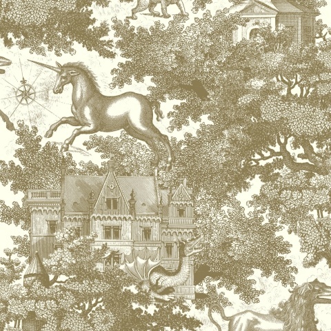 Tapet Fairy Tale Castle, Gold, Rebel Walls, 5 mp / rola - Img 2